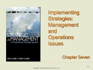 Implementing Strategies: Management and Operations Issues