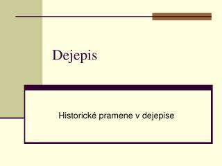 Dejepis