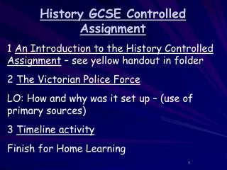 History GCSE Controlled Assignment