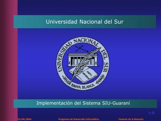 Universidad Nacional del Sur