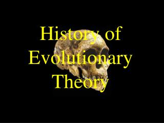 History of Evolutionary Theory