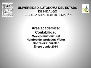 UNIVERSIDAD AUTÓNOMA DEL ESTADO DE HIDALGO ESCUELA SUPERIOR DE ZIMAPÁN