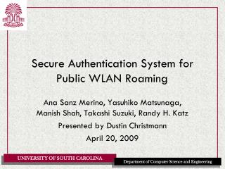 Secure Authentication System for Public WLAN Roaming