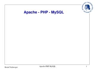 Apache - PHP - MySQL