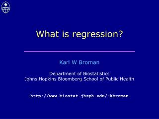 What is regression?