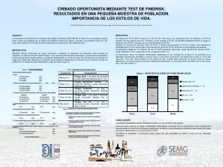 CRIBADO OPORTUNISTA MEDIANTE TEST DE FINDRISK. RESULTADOS EN UNA PEQUEÑA MUESTRA DE POBLACION.