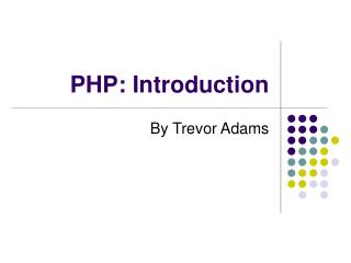 PHP: Introduction