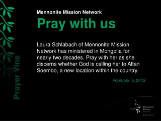 Mennonite Mission Network Pray with us