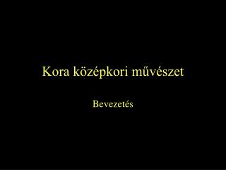 Kora középkori művészet