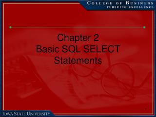 Chapter 2 Basic SQL SELECT Statements