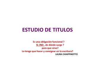 ESTUDIO DE TITULOS