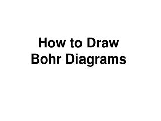 How to Draw Bohr Diagrams