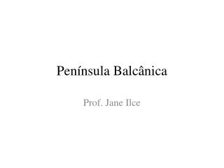 Península Balcânica