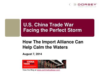 U.S. China Trade War Facing the Perfect Storm