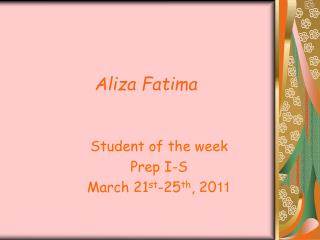 Aliza Fatima