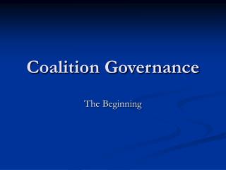 Coalition Governance