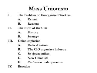 Mass Unionism