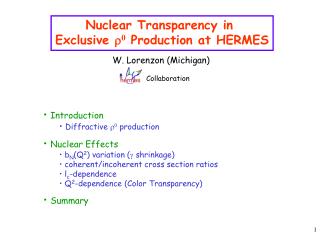 Nuclear Transparency in Exclusive r 0 Production at HERMES