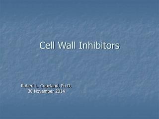 Cell Wall Inhibitors