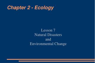 Chapter 2 - Ecology