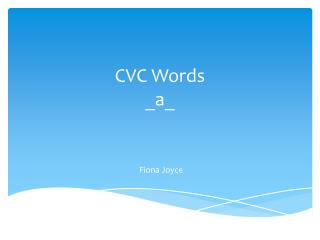 CVC Words _a_
