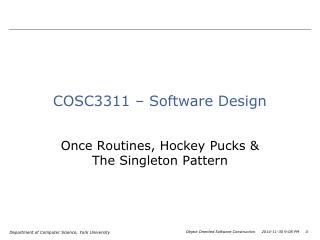 COSC3311 – Software Design