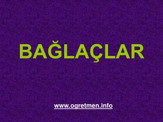 BAĞLAÇLAR