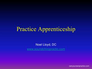 Practice Apprenticeship