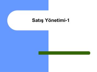 Satış Yönetimi-1