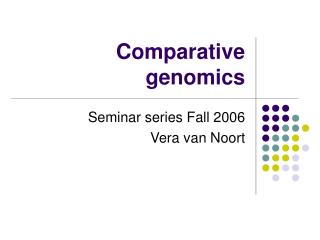 Comparative genomics