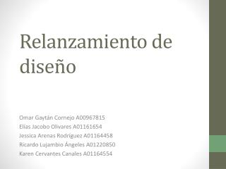 Relanzamiento de diseño