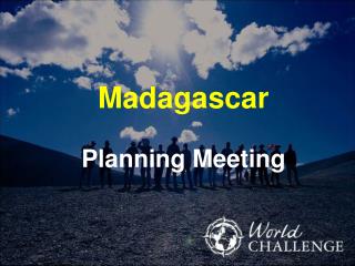 Madagascar Planning Meeting
