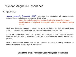 Nuclear Magnetic Resonance