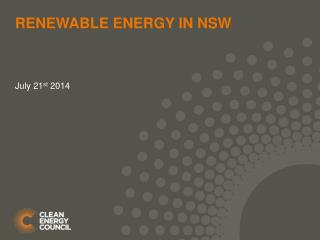 Renewable energy in NSW