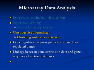 Microarray Data Analysis