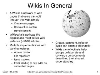 Wikis In General