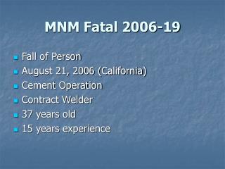 MNM Fatal 2006-19