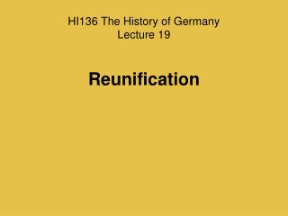 HI136 The History of Germany Lecture 19