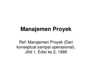 Manajemen Proyek