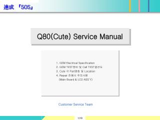 Q80(Cute) Service Manual