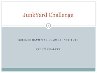 JunkYard Challenge