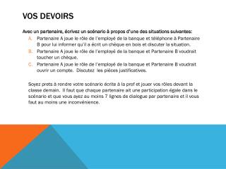 Vos Devoirs