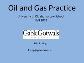 Oil and Gas Practice
