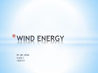 WIND ENERGY