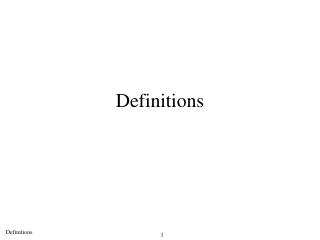 Definitions