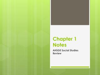 Chapter 1 Notes