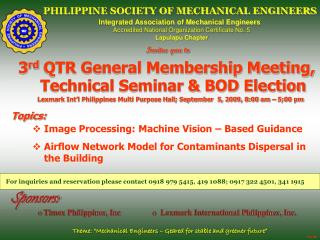 PHILIPPINE SOCIETY OF MECHANICAL ENGINEERS