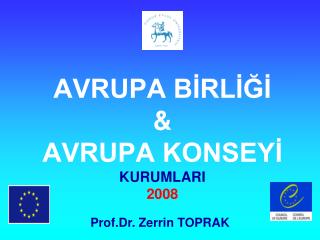 AVRUPA BİRLİĞİ &amp; AVRUPA KONSEYİ KURUMLARI 2008