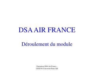 DSA AIR FRANCE