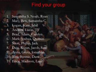 Find your group